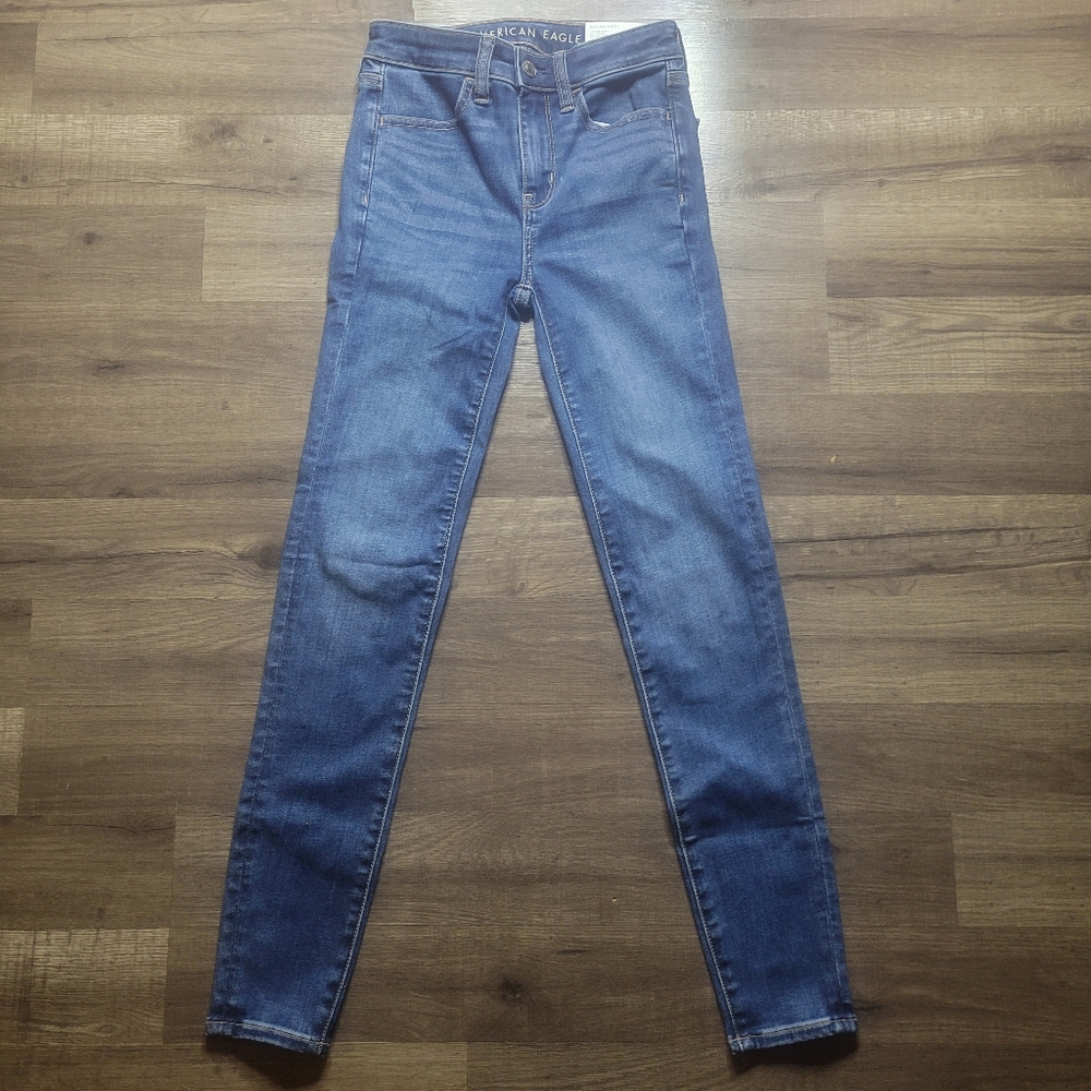American Eagle Hi-Rise Jeggings Next Level Stretch Sz 00 Regular New With Tag
